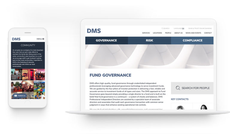 DMS Governance - Marketing Retainer. Rebrand. Web Design.