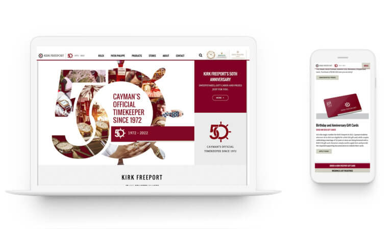Kirk Freeport 50th Anniversary - Branding. Design. Strategy.